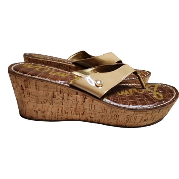 Sam Edelman Romy Tan Cork Wedge Sandals. Women's size 9.5 - Picture 4 of 16